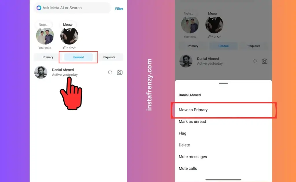 steps to how to unarchive masages on instagram