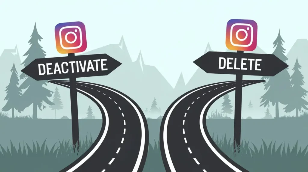 Different ways, one as Deactivation , second as Deletion of instagram account