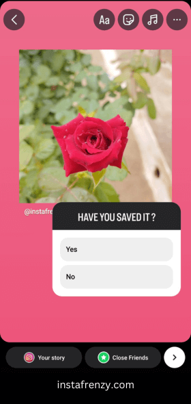 see who saved your post using instagram story